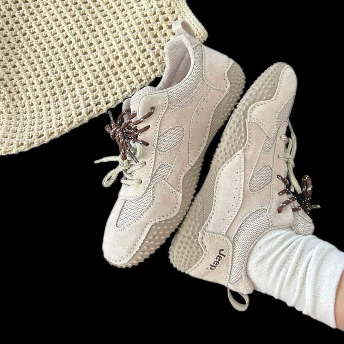 JEEP MIU風休閒鞋 雙鞋帶款 德訓鞋