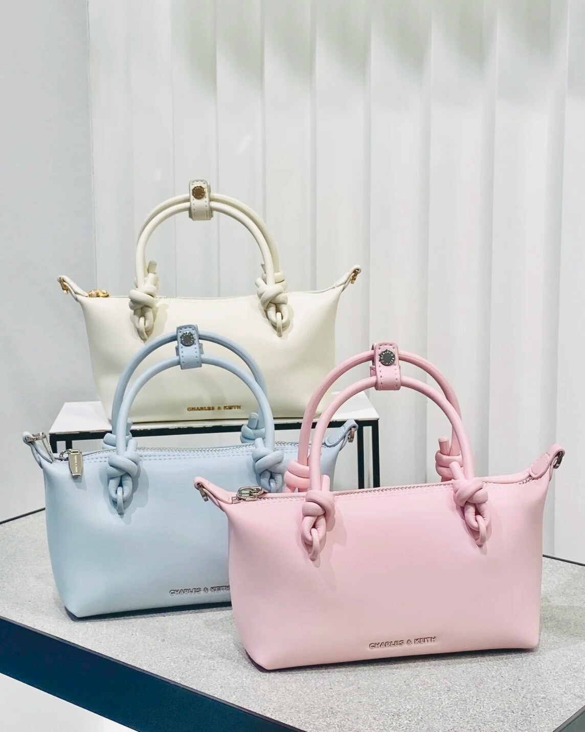 CHARLES & KEITH 小CK Sammie 拉鍊手提包 肩背包 共3色