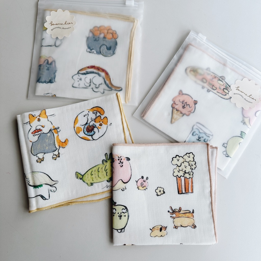 食物狗 三重紗手帕｜SEVERUS LIAN 里恩太太