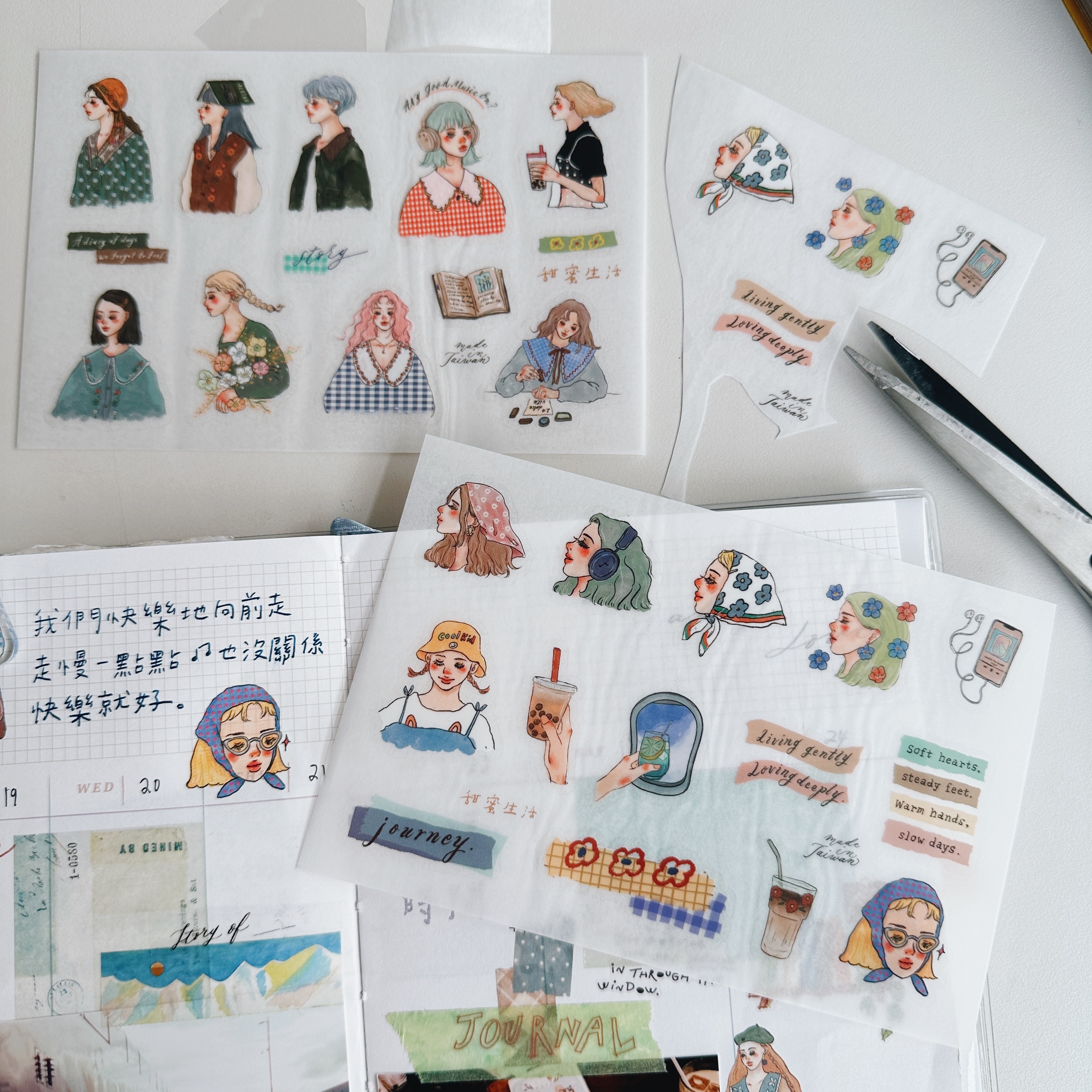 甜蜜慢旅 轉印貼紙 2款一組｜甜蜜生活