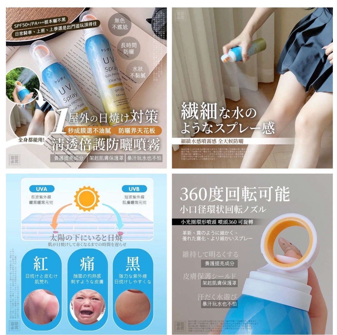 日本ケシダイ防曬噴霧 防水型