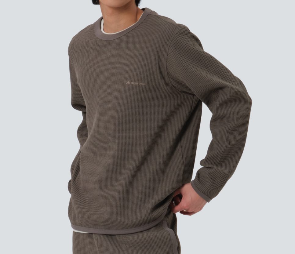 【現貨】snow peak Waffle Sweatshirt 華夫格 大學tee S25FMTHT16