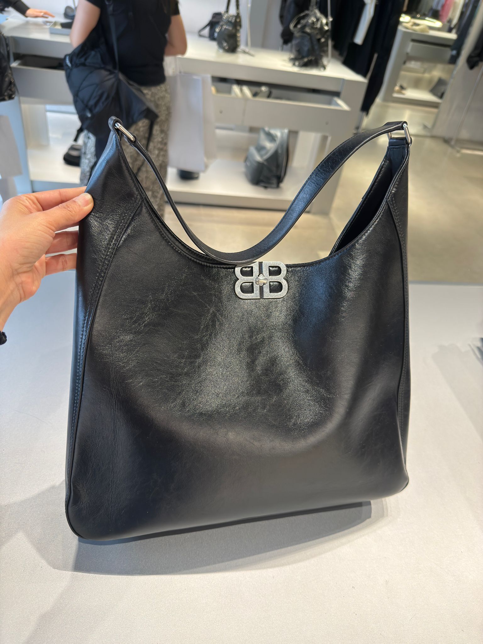 Balenciaga Soft Hobo Bag Black 801929