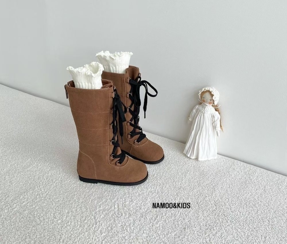 Namoo Single-Breasted Lace-up Boots