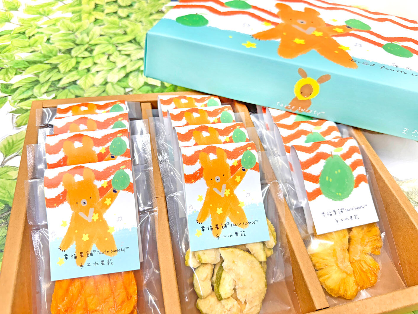 柚舞熊水果乾禮盒3格(12入/15入/18入)