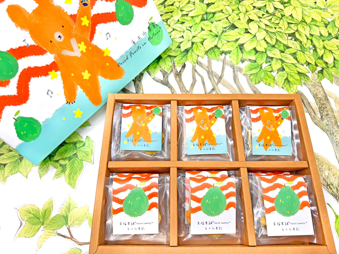 柚舞熊水果乾禮盒6格(12入/18入/24入)