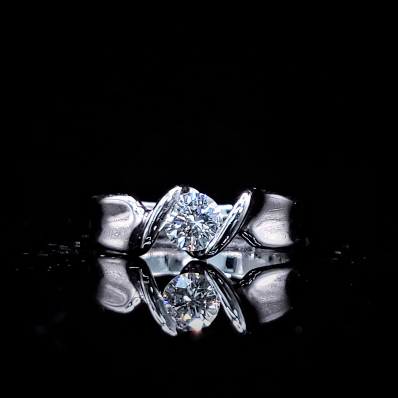 Platinum 900 0.36ct Diamond Ring
