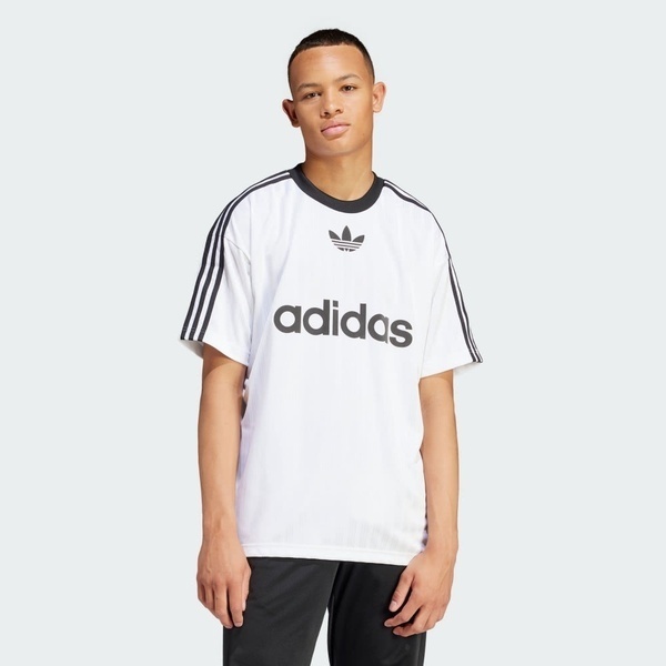 Adidas Adicolor Poly T IM9459 男 短袖 上衣 運動 休閒 寬鬆 復古 三葉草 白