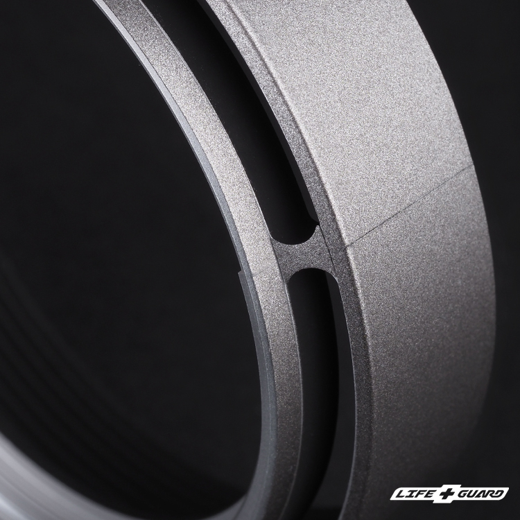 LIFE+GUARD 遮光罩貼膜展示圖，LIFE+GUARD霧鈦風格