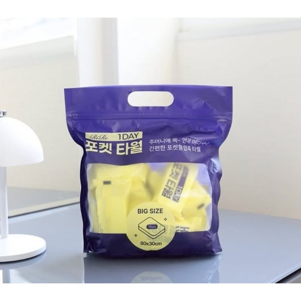 (預購商品 8/27收單) 韓國 RIRE 便攜瞬膨潔膚毛巾-15入