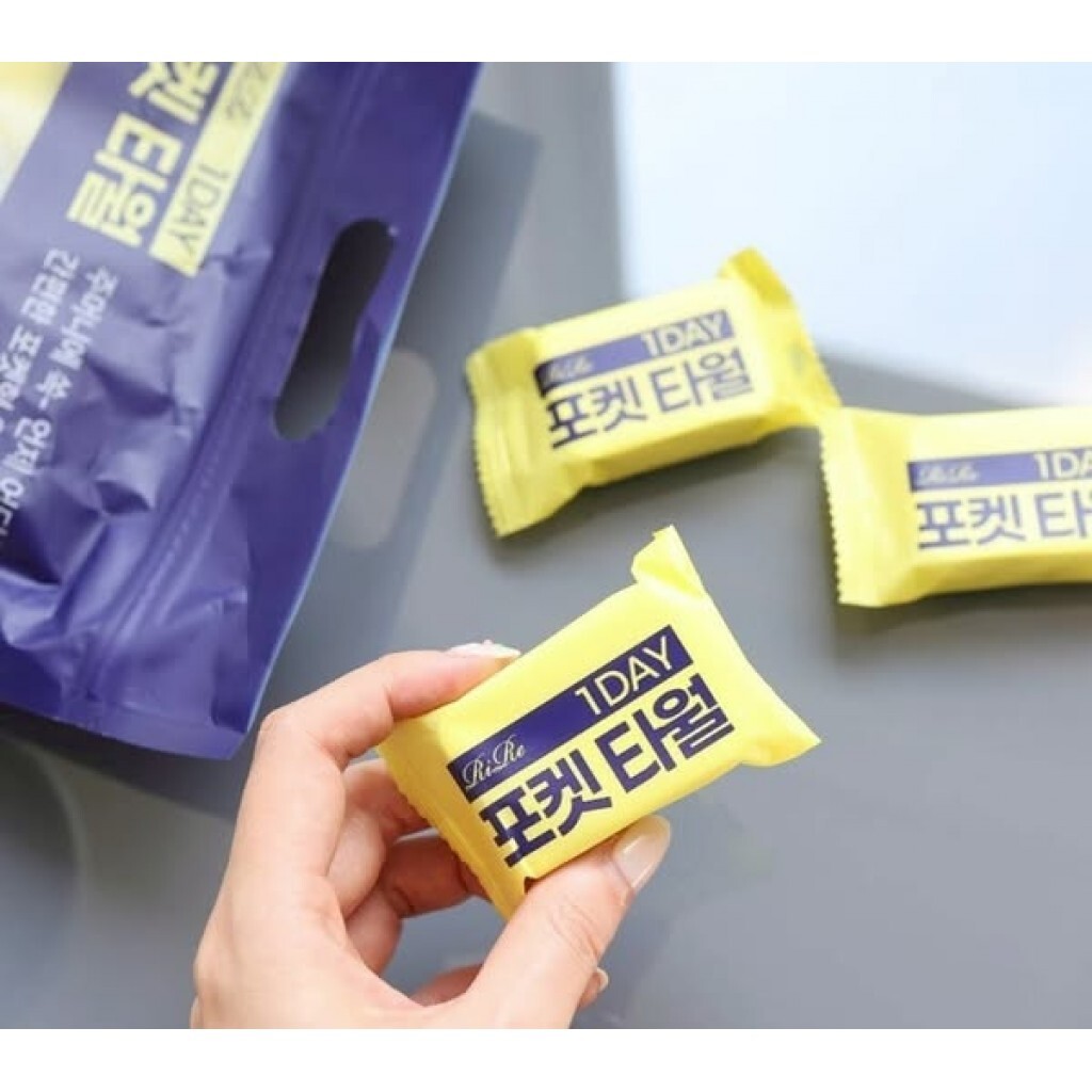 (預購商品 8/27收單) 韓國 RIRE 便攜瞬膨潔膚毛巾-15入