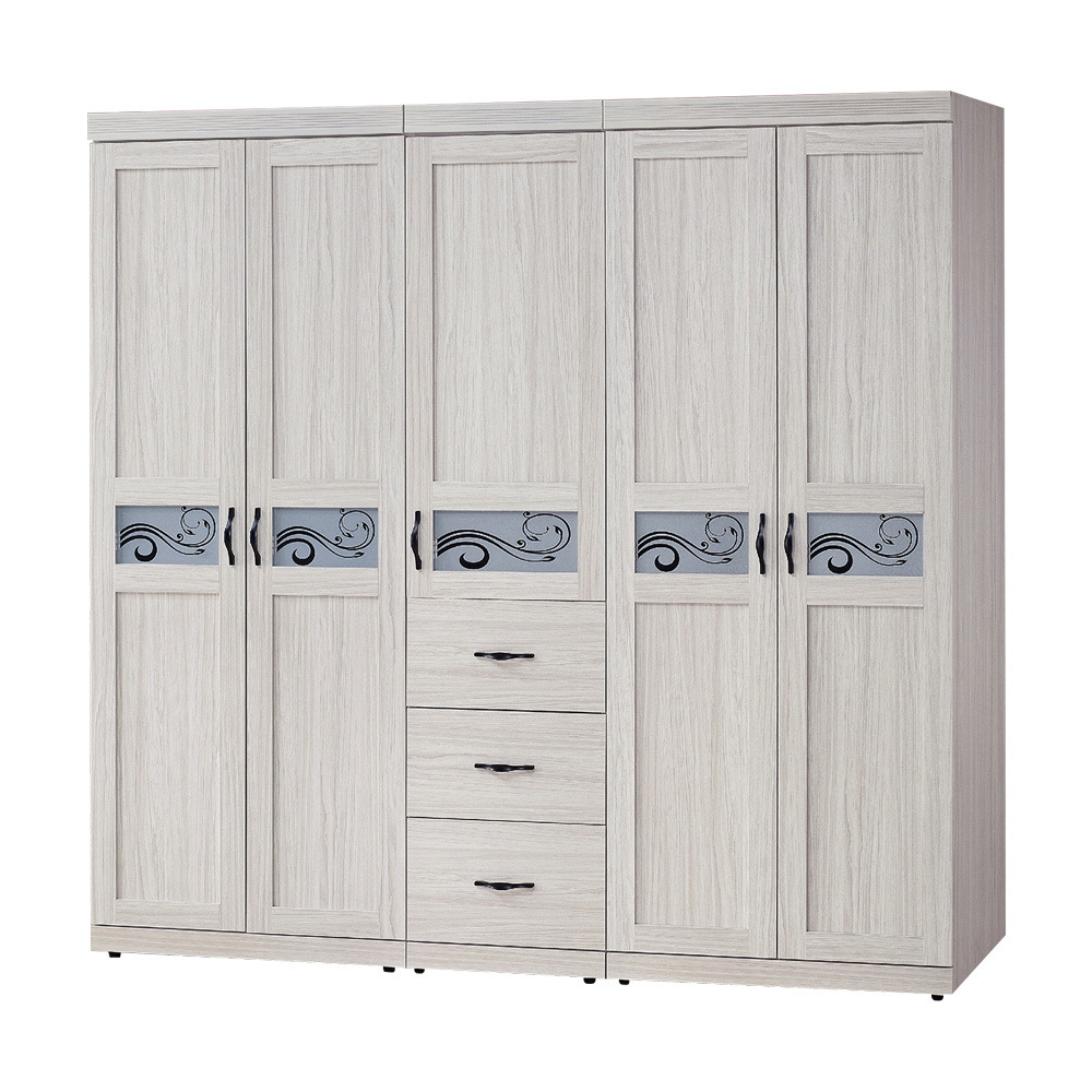 維斯6.5尺衣櫃組合(雙吊+三抽+單吊)