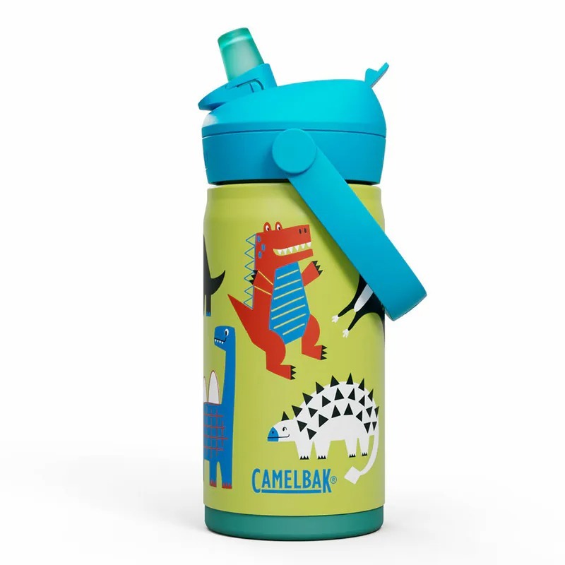 CAMELBAK 350ml Flip Straw兒童吸管不鏽鋼保溫瓶(保冰) 恐龍聚會