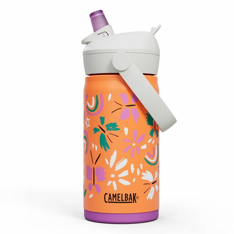 CAMELBAK 350ml Flip Straw兒童吸管不鏽鋼保溫瓶(保冰) 蝶舞彩虹
