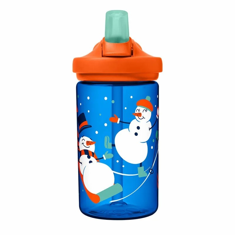 CAMELBAK 400ml eddy+兒童吸管運動水瓶RENEW 雪人雪橇