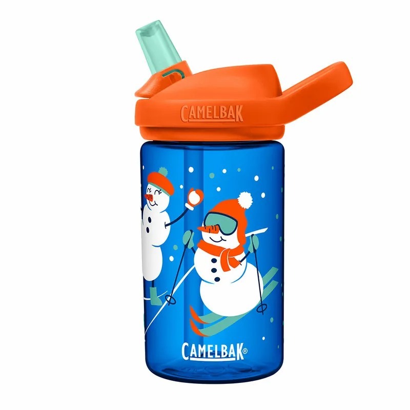 CAMELBAK 400ml eddy+兒童吸管運動水瓶RENEW 雪人雪橇