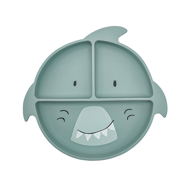 trixie 動物造型矽膠防滑餐盤-嘟嘟鯊魚