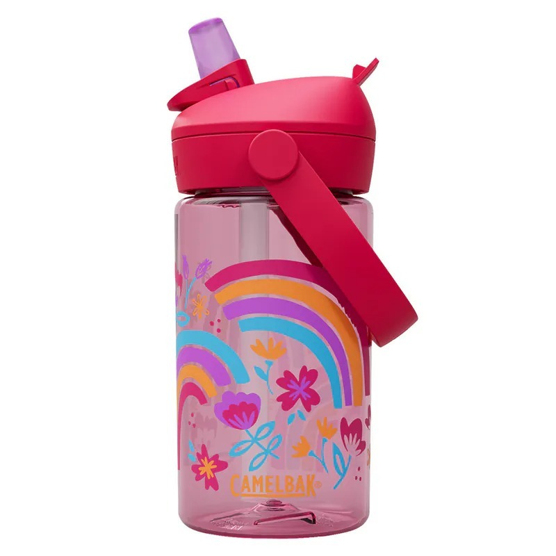 CAMELBAK 400ml Flip Straw 兒童吸管運動水瓶RENEW 彩虹花卉