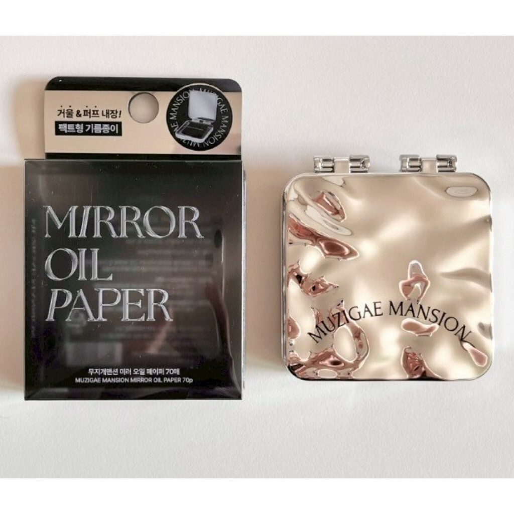 (預購商品 8/27收單)  韓國 MUZIGAE MANSION 鏡面粉撲吸油面紙 70ea