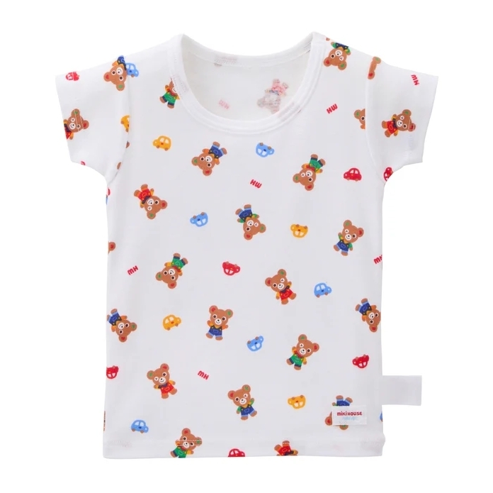 Pureveil 普奇熊花紋短袖內衣-白