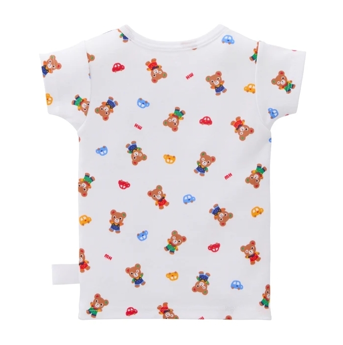 Pureveil 普奇熊花紋短袖內衣-白