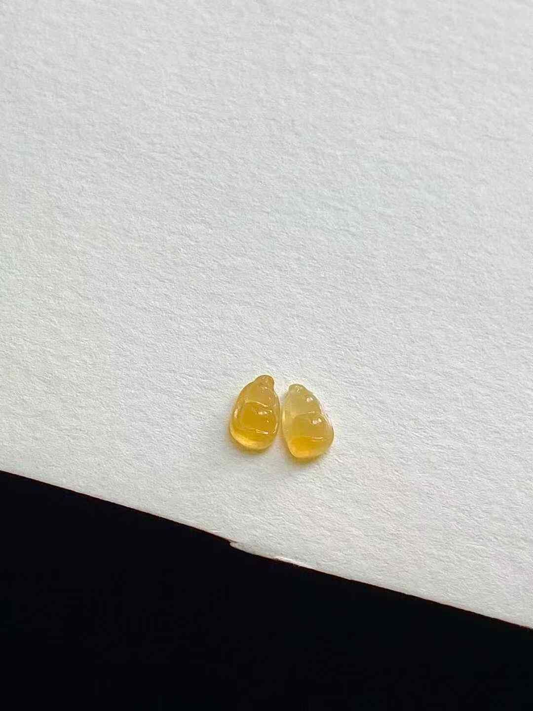 726374 翡翠黃翡葫蘆一對