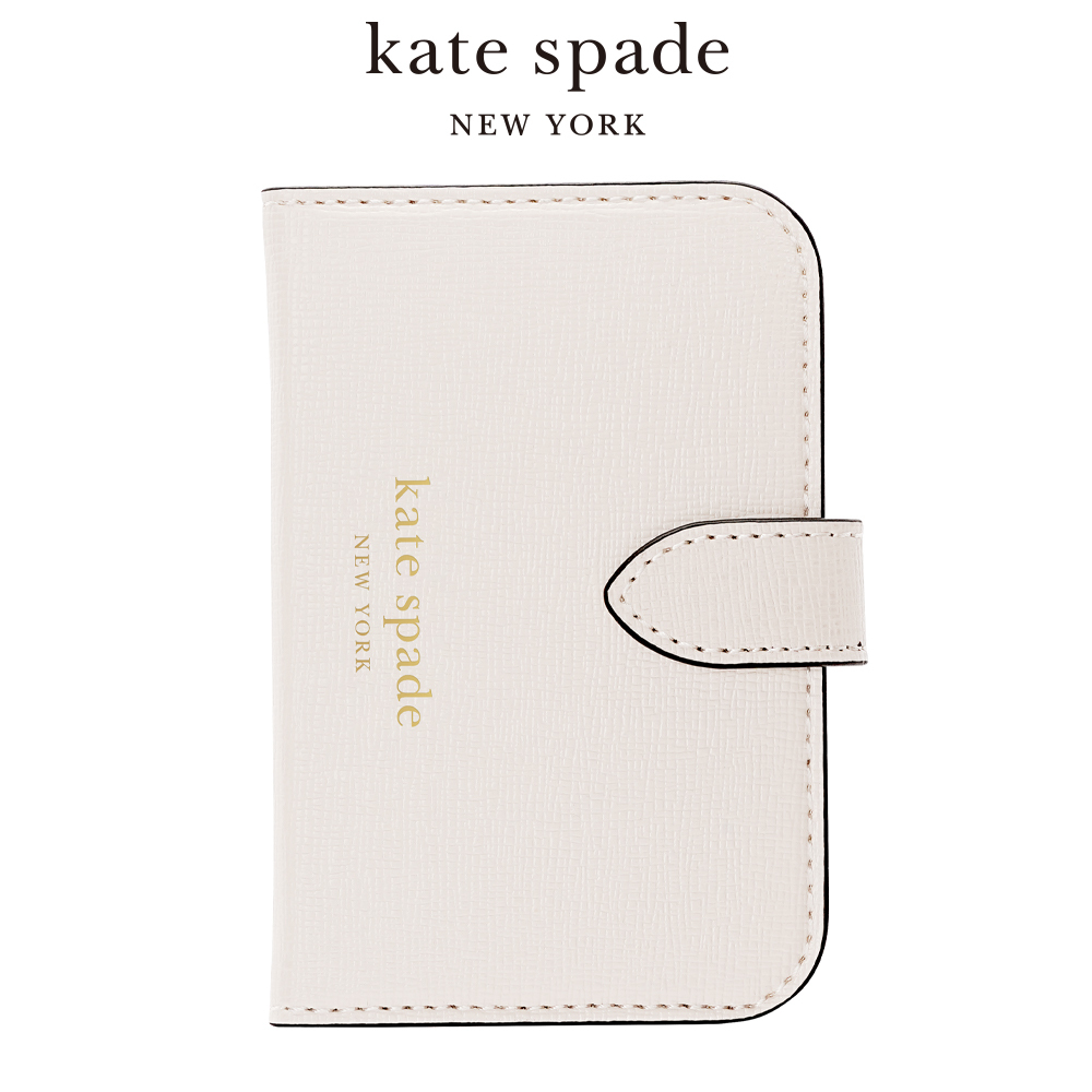 【kate spade】MagSafe迷你掀蓋包－奶油白