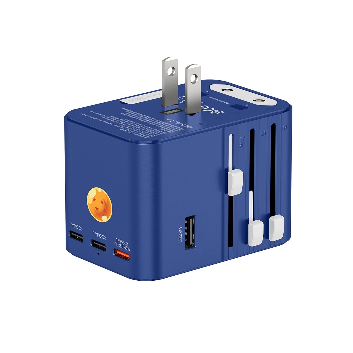 XPower x 龍珠Z TA45B 45W 6輸出PD3.0/PPS快充旅行充電器(比達)