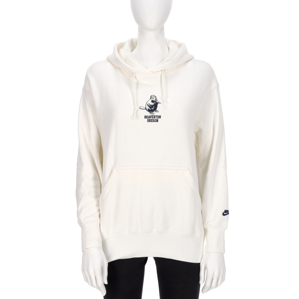 Nike PHNX FLC PO HD OS GCE 女款 米白色 厚磅 寬鬆 連帽 衛衣 長袖 HV1743-133