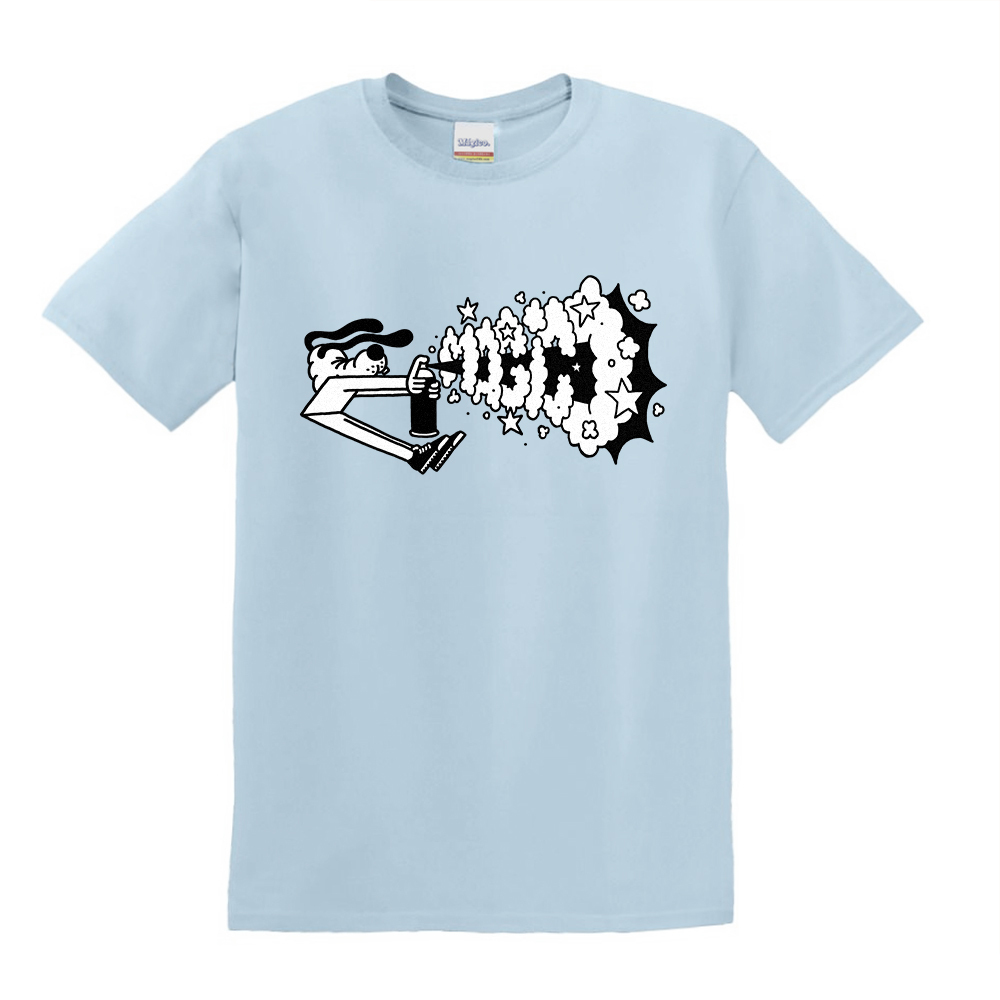 Mágico × Max Solca "Spray" T-shirt Light Blue