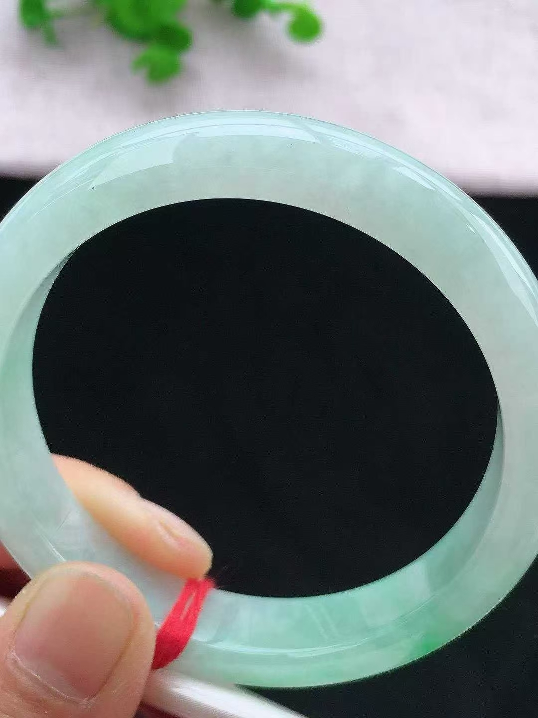 726589 57.8mm冰飄綠翡翠正圈手鐲 (56-58)