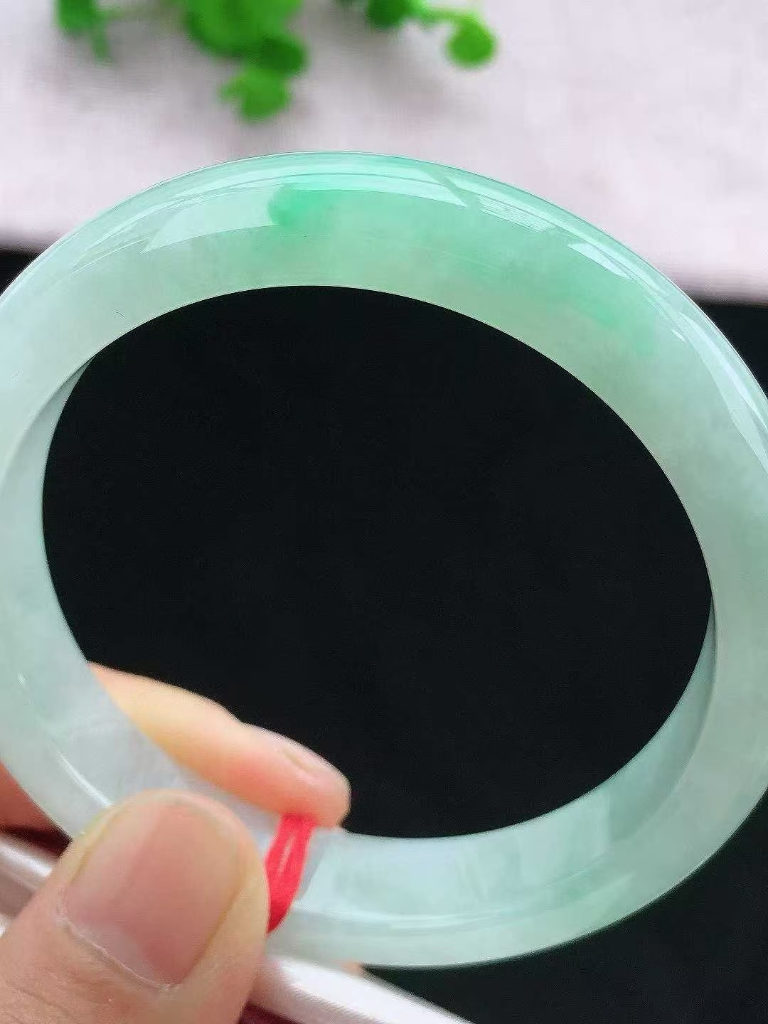 冰飄綠翡翠正圈手鐲,天然翡翠A玉, 緬甸玉, Jade, Jadeite