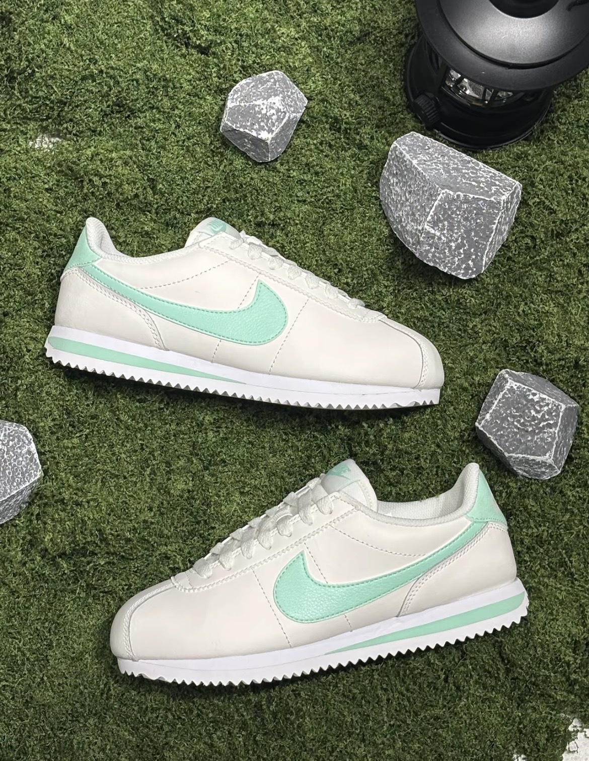 女鞋 NIKE W CORTEZ 米綠 皮革 緩震 復古 低筒 阿甘鞋 休閒鞋【DN1791-113】