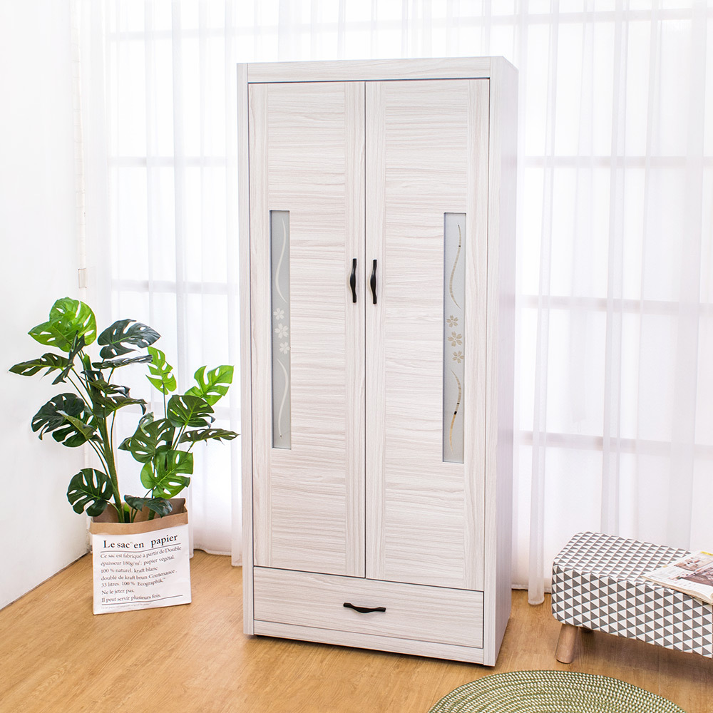 維卡斯2.7尺二門單抽高鞋櫃