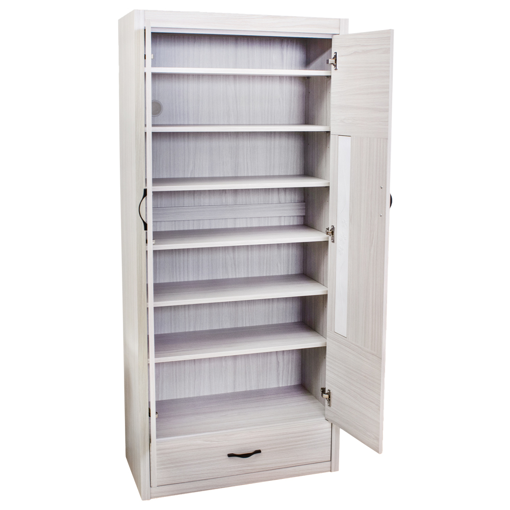 維卡斯2.7尺二門單抽高鞋櫃