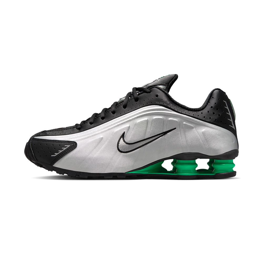 Nike Shox R4 男鞋 黑灰綠色 氣墊 緩震 休閒 復古 彈簧鞋 運動 休閒鞋 HQ1988-006