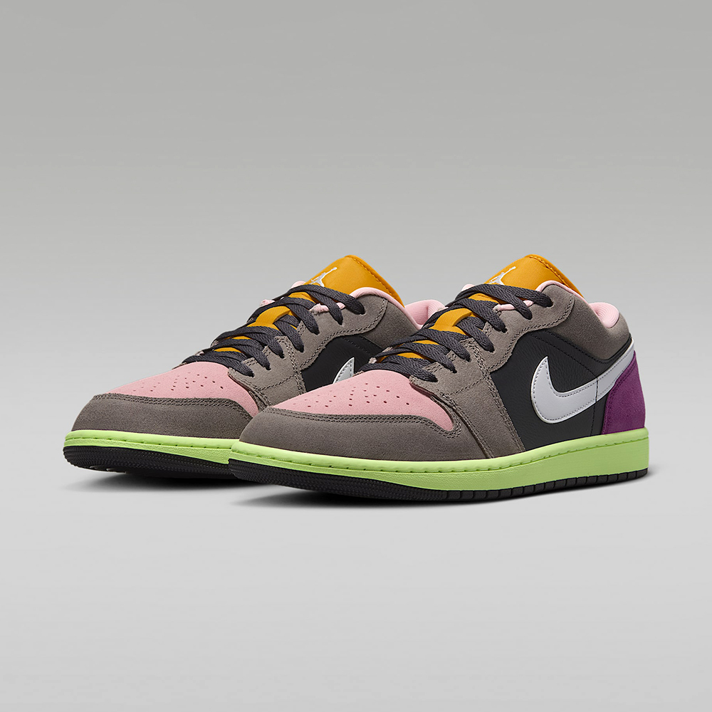 Nike Air Jordan 1 Low SE 男鞋 棕彩色 多色 皮革 喬丹 AJ1 休閒鞋 HQ2010-005