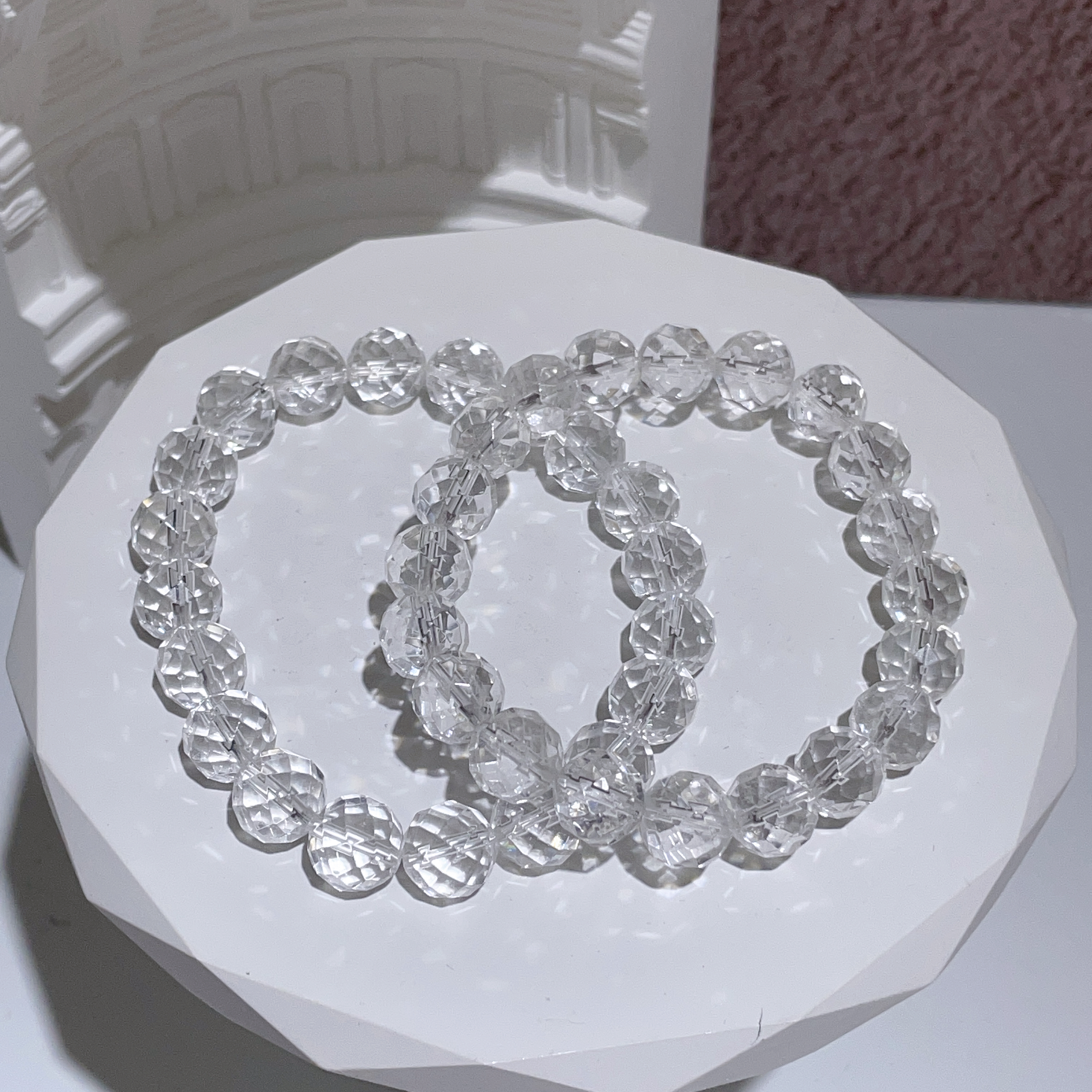 白水晶鑽切手串 9mm