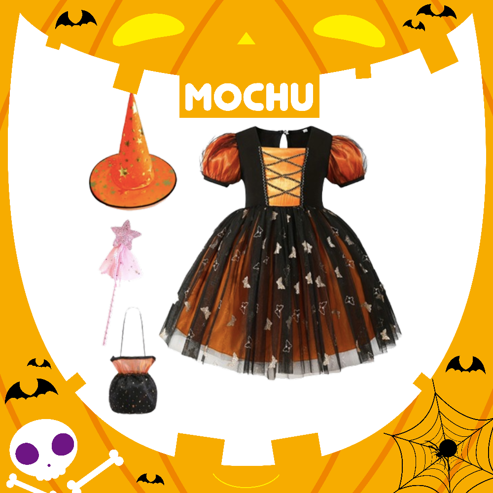 (110cm現貨)蝴蝶印花魔女造型服(無配件)