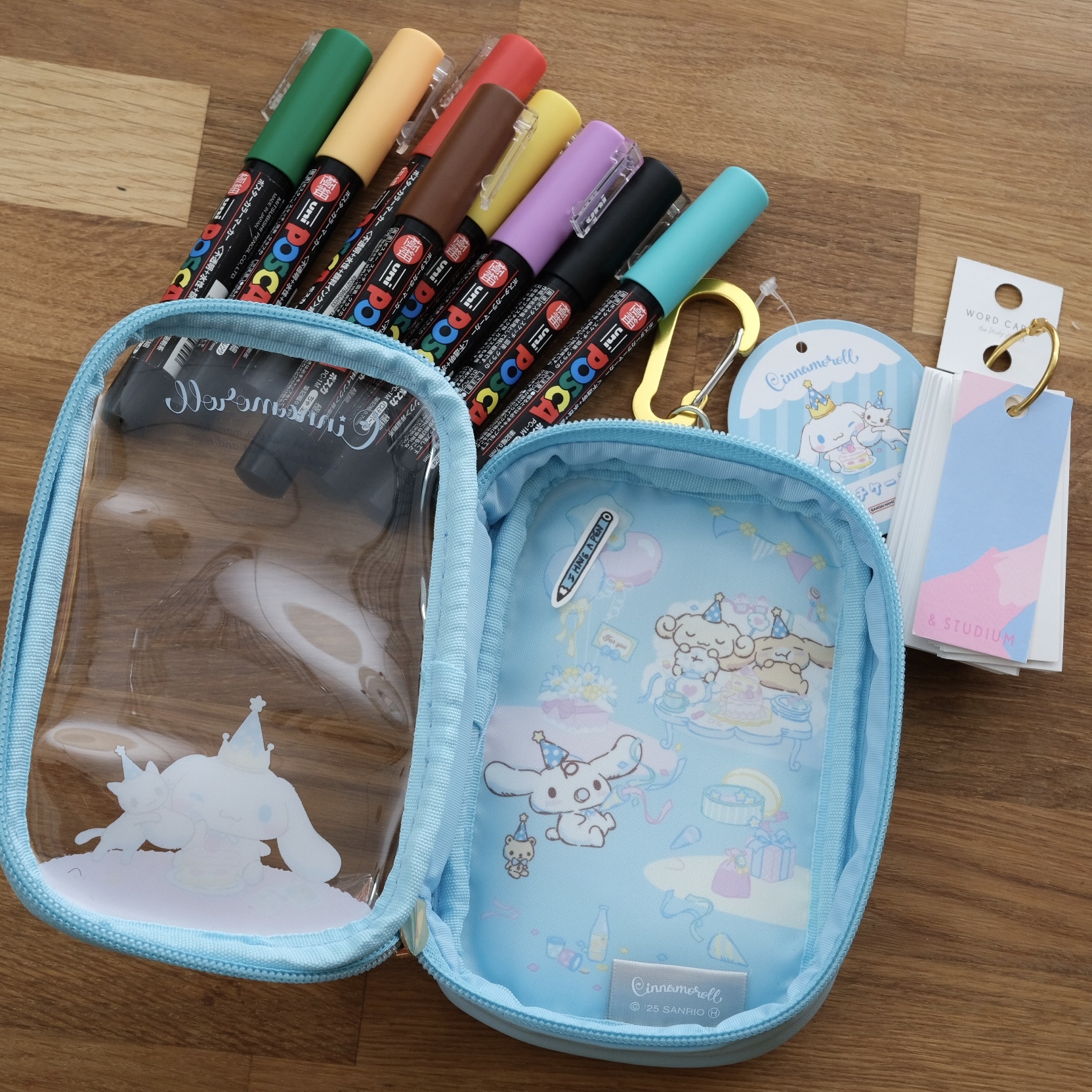 Cinnamonroll 隨身萬用扣環 透明小掛包 圖騰 大耳狗｜SUN STAR 日本