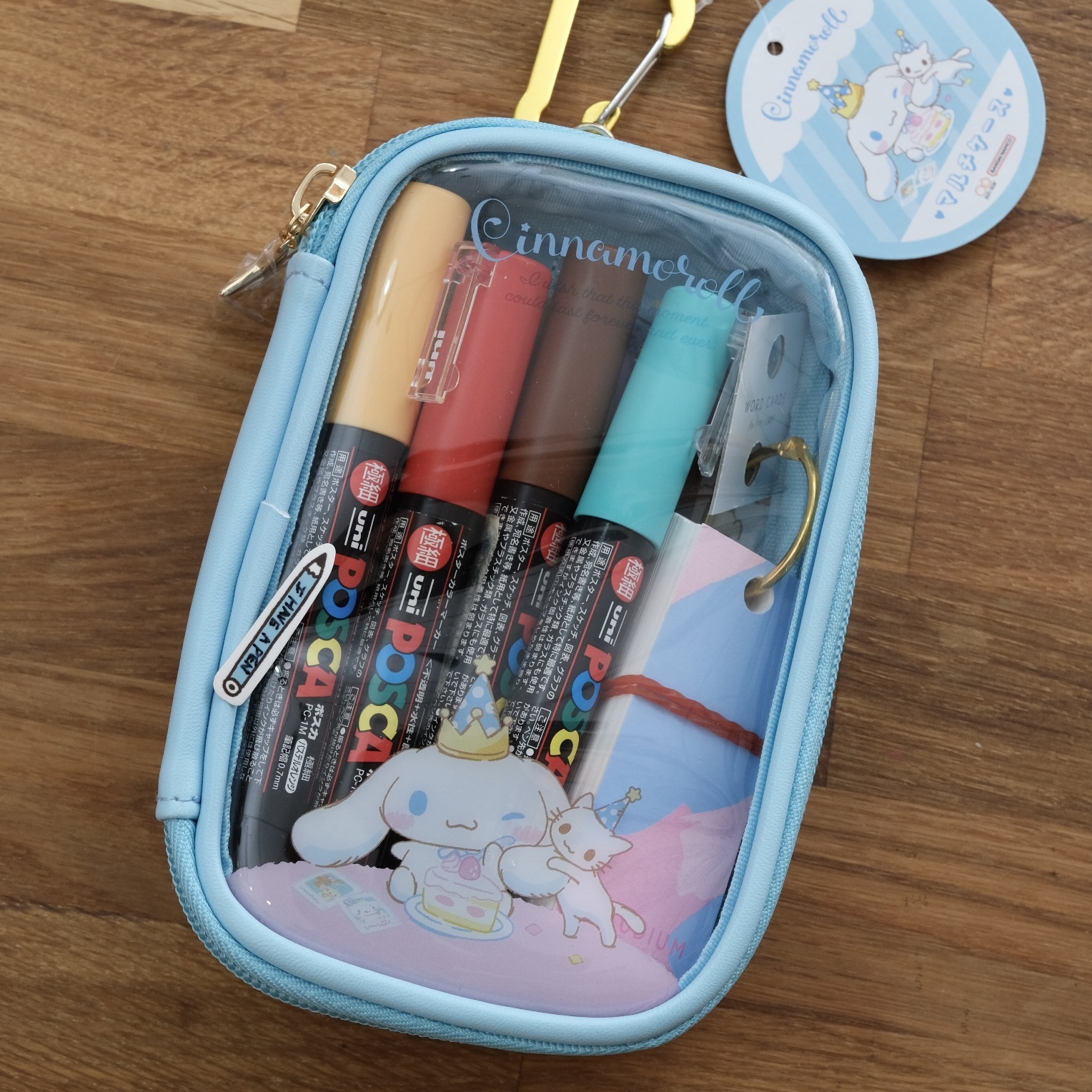 Cinnamonroll 隨身萬用扣環 透明小掛包 圖騰 大耳狗｜SUN STAR 日本