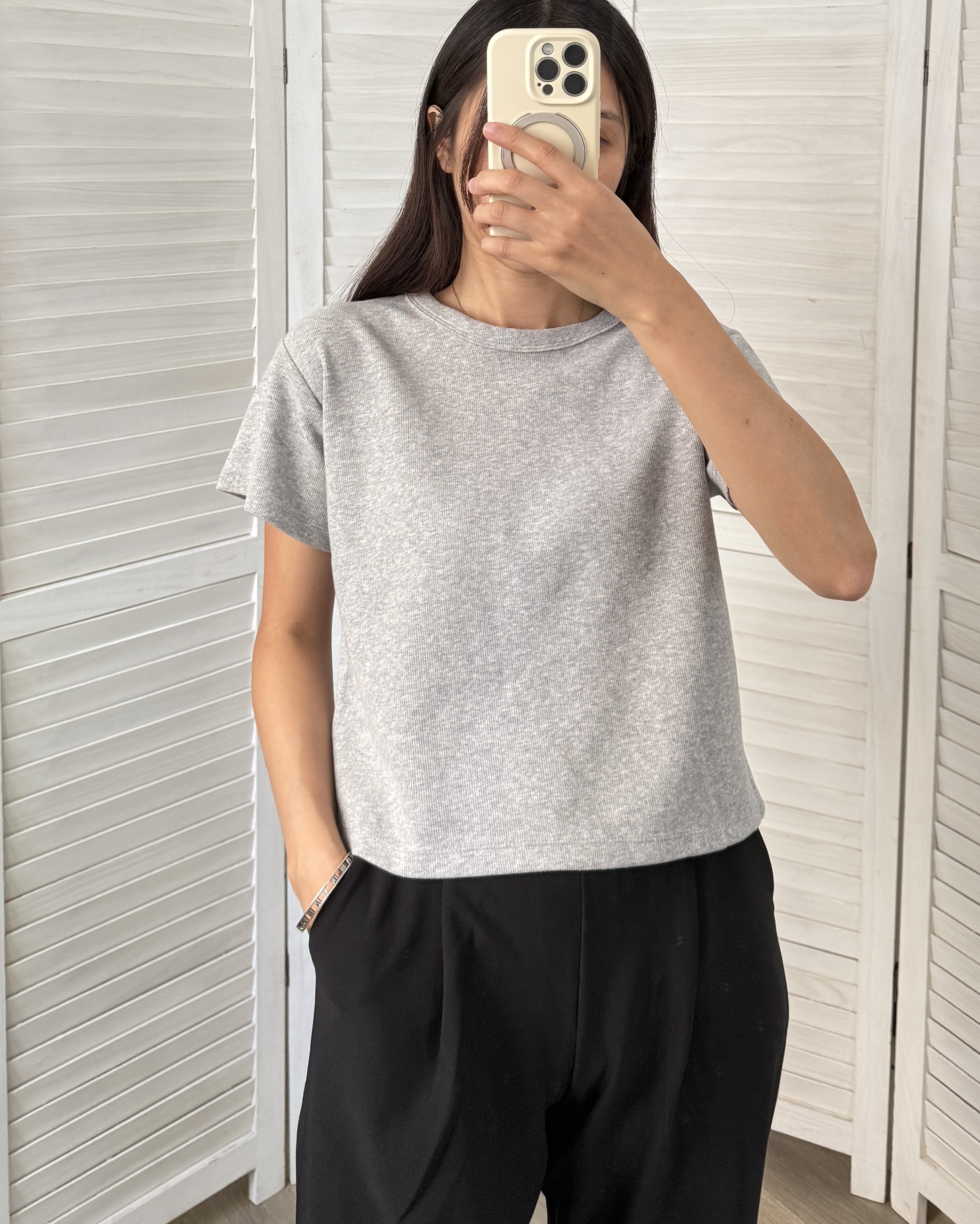 【灰現貨】 七色圓領簡約短袖