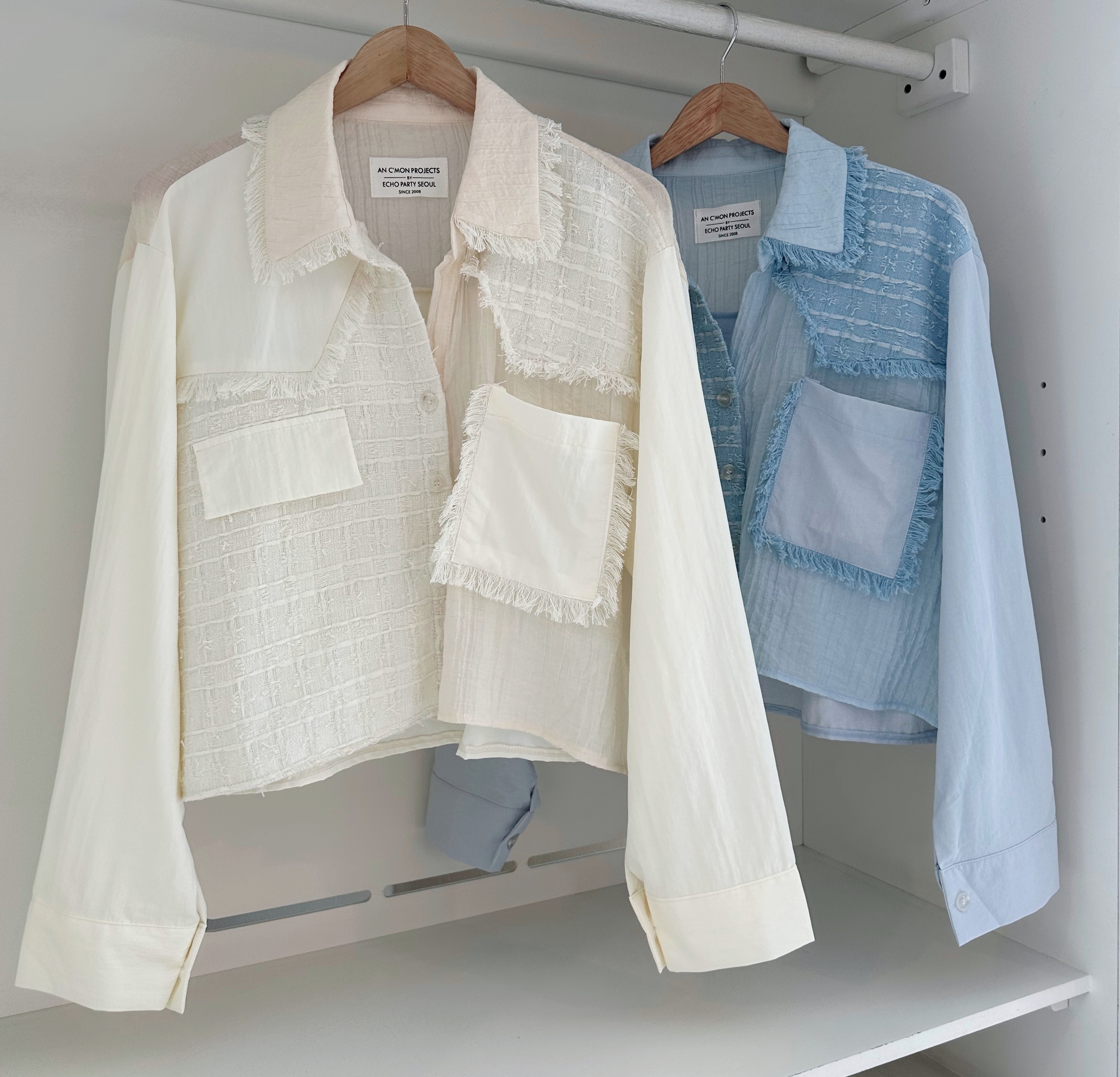 LONG SLEEVE COLLARED POCKET SHORT SHIRT