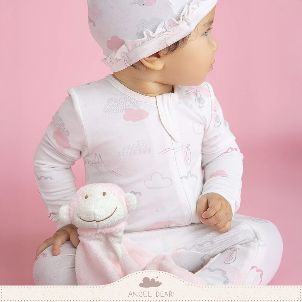 ANGEL DEAR 嬰兒安撫巾 (粉紅小猴)