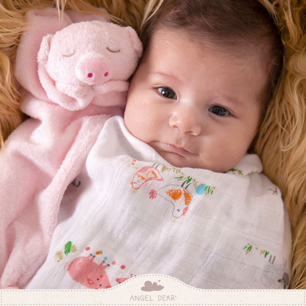 ANGEL DEAR 嬰兒安撫巾 (粉紅小豬)