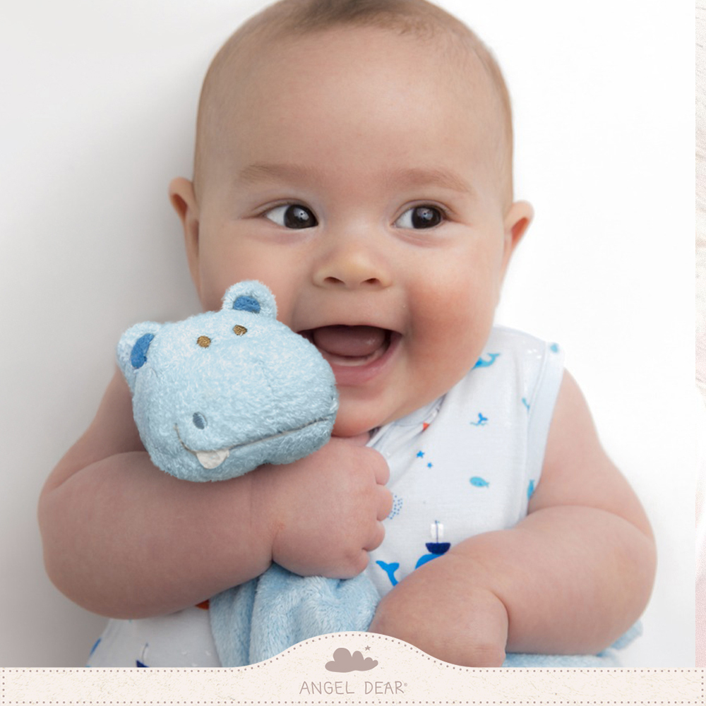 ANGEL DEAR 嬰兒安撫巾 (藍色河馬)