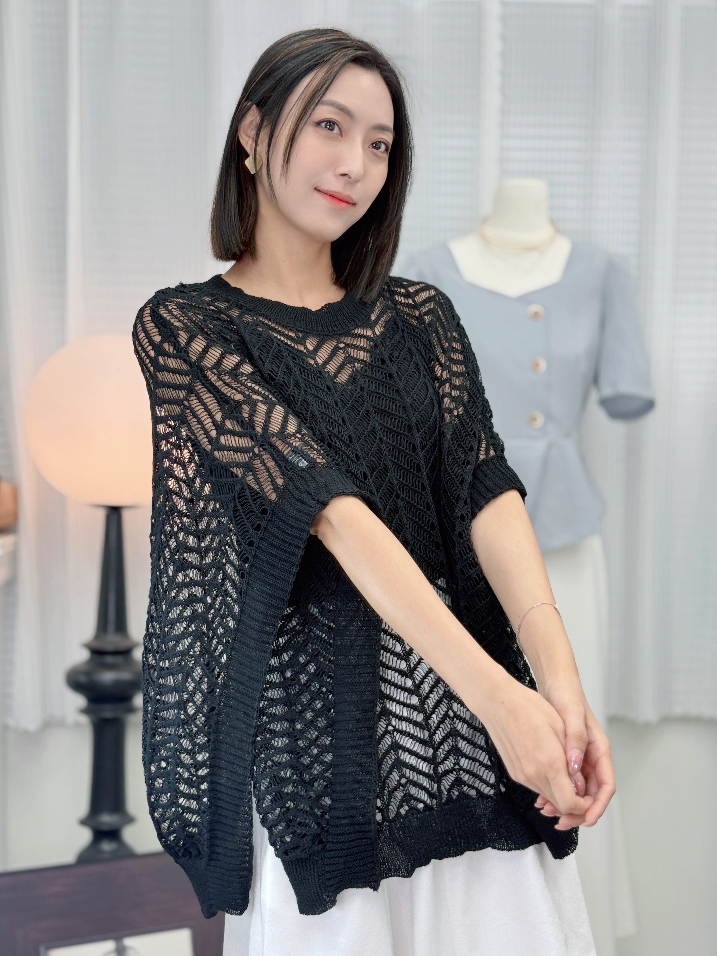 TOP#7656 🤍強力藏肉衫款披肩