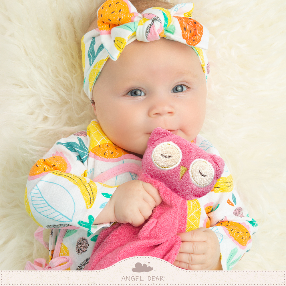 ANGEL DEAR 嬰兒安撫巾  (桃紅貓頭鷹)