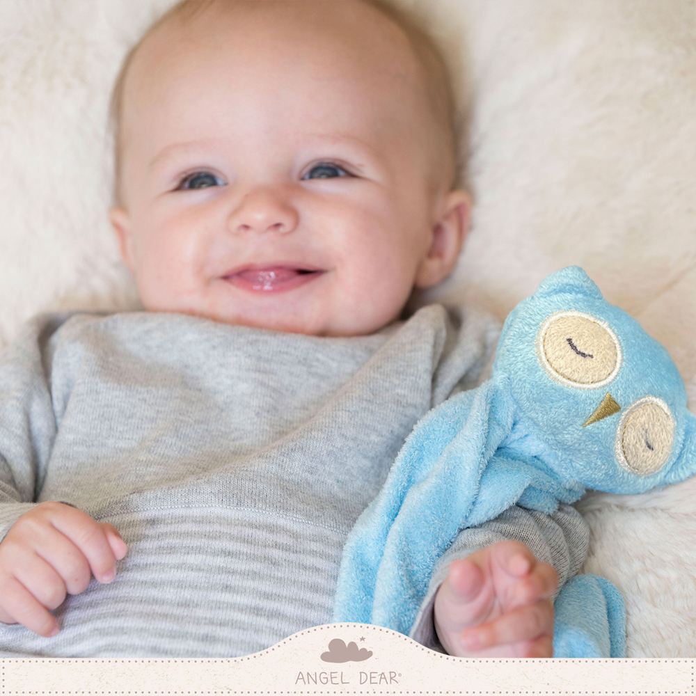 ANGEL DEAR 嬰兒安撫巾  (藍色貓頭鷹)