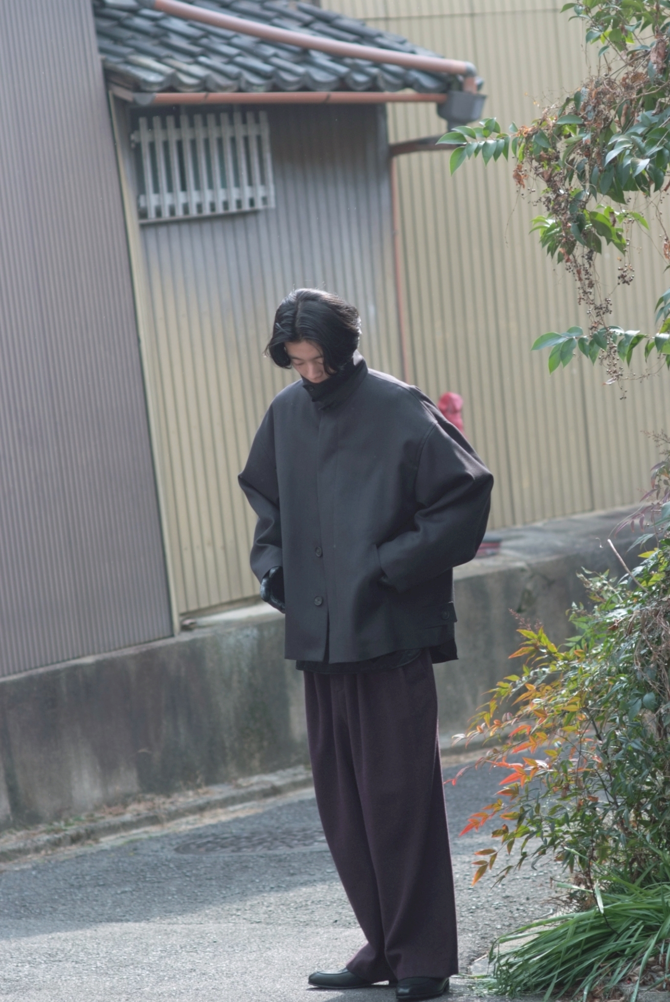 Blanc YM - WOOL OVERSIZE SHORT COAT / 2COLORS